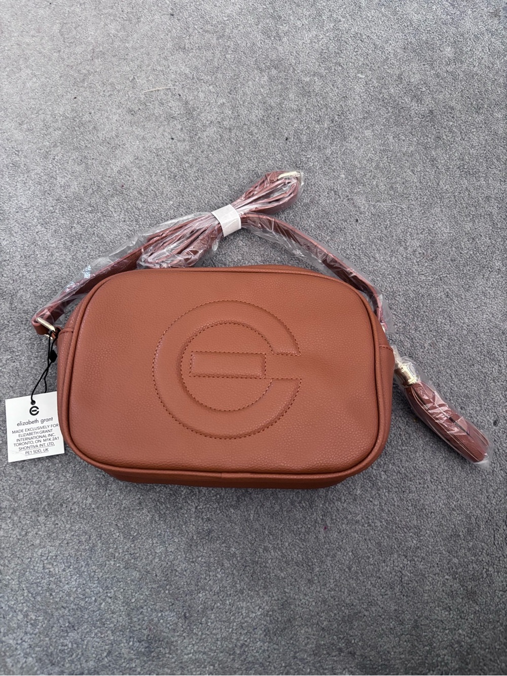 Elizabeth Grant Brown Crossbody Vegan Leather Purse